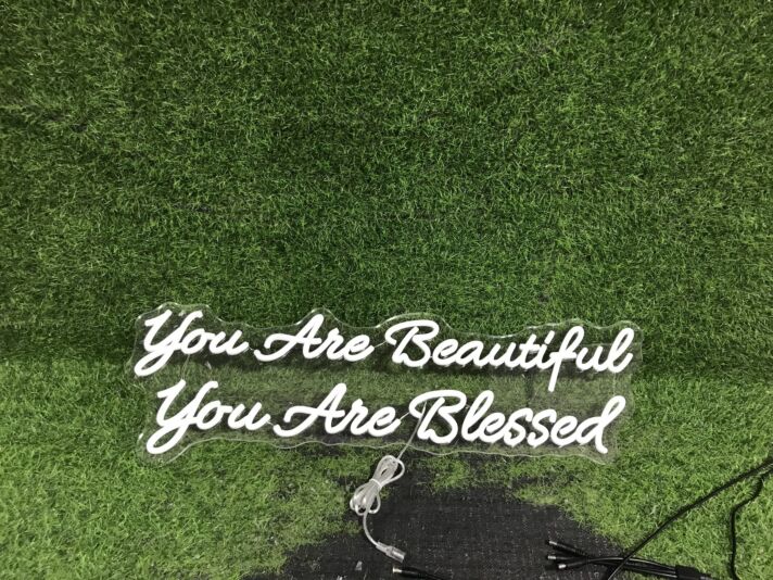 You Are Beautiful You Are Blessed LED Neon Sign
