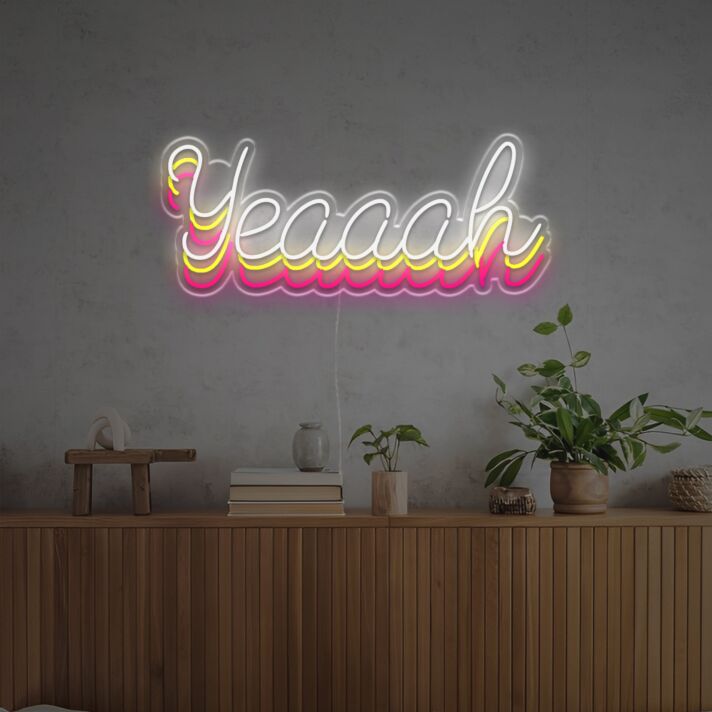 Illusional Yeaaah LED Neon Sign