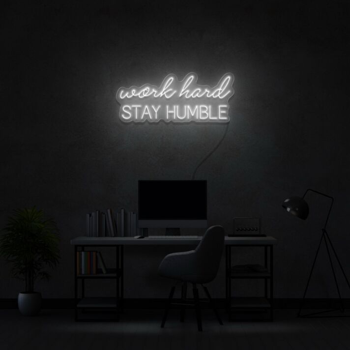 Work Hard Neon Sign