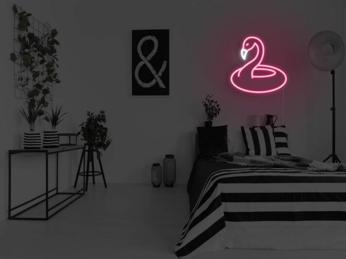 Flamingo Pool Floaty Neon Sign