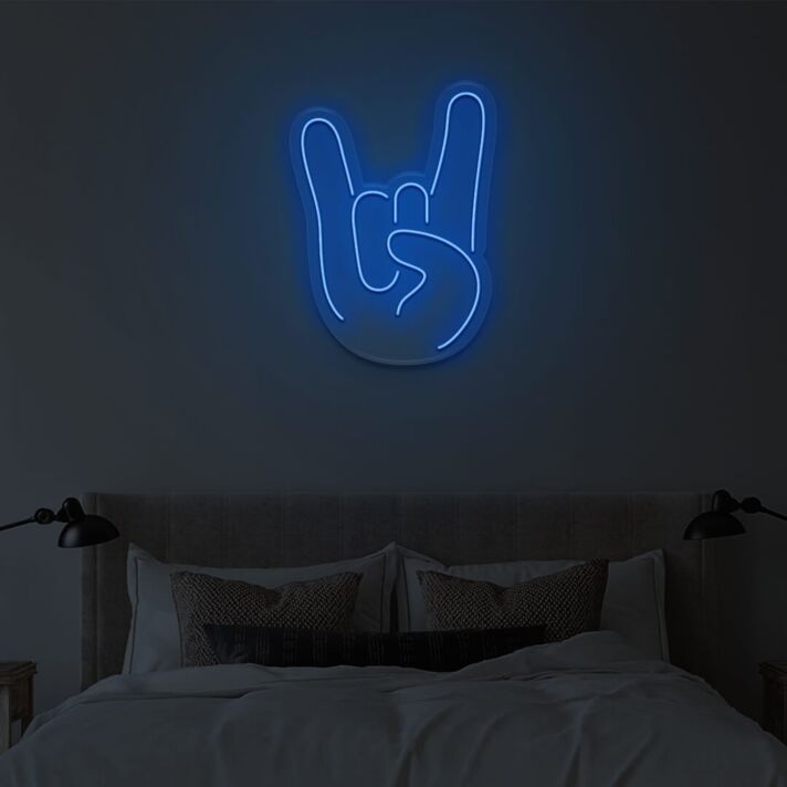 Rock Hand LED Sign