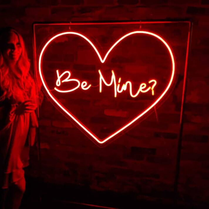Be Mine Heart LED Neon Sign