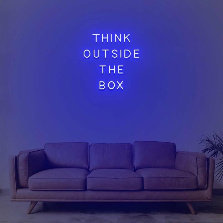 Think Outside The Box Neon Sign