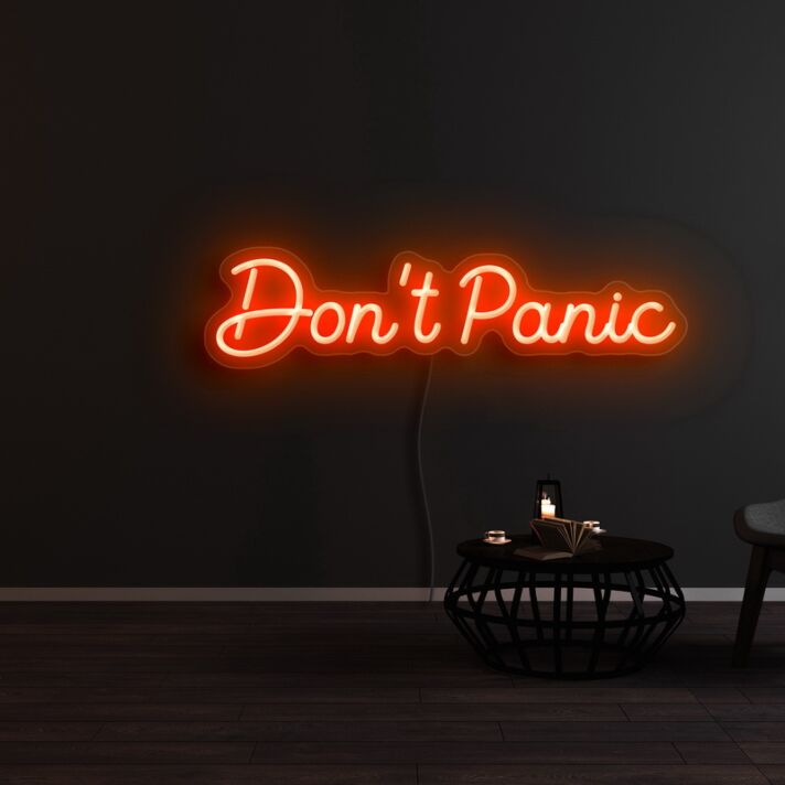 Dont Panic Neon Sign