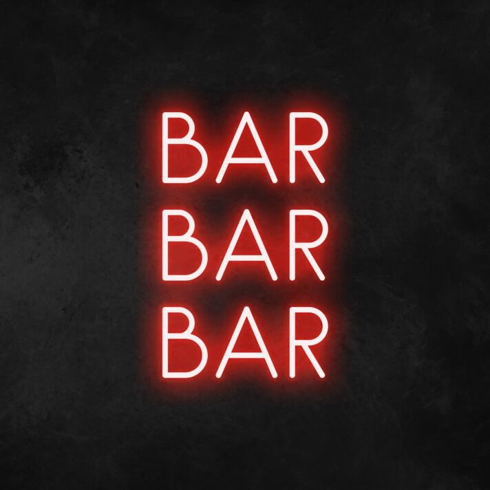 Bar Bar Bar Neon Sign