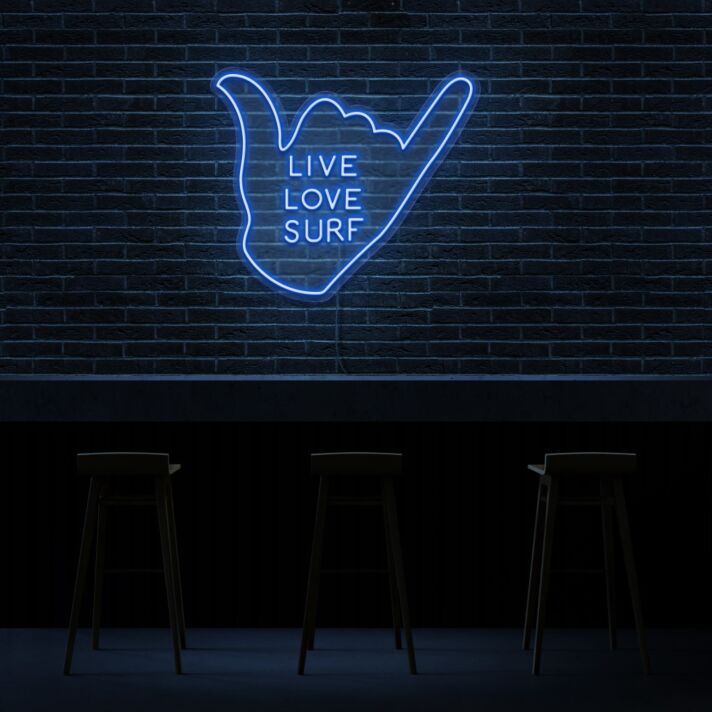 Live Love Surf Neon Sign