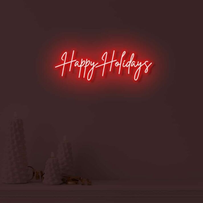 Happy Holidays LED illuminated sign
