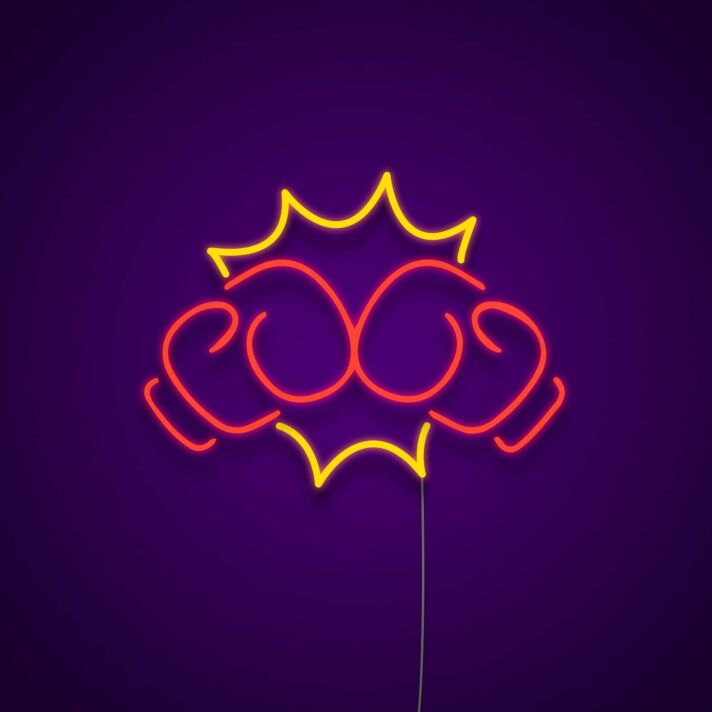 Boxing Punch Neon Sign