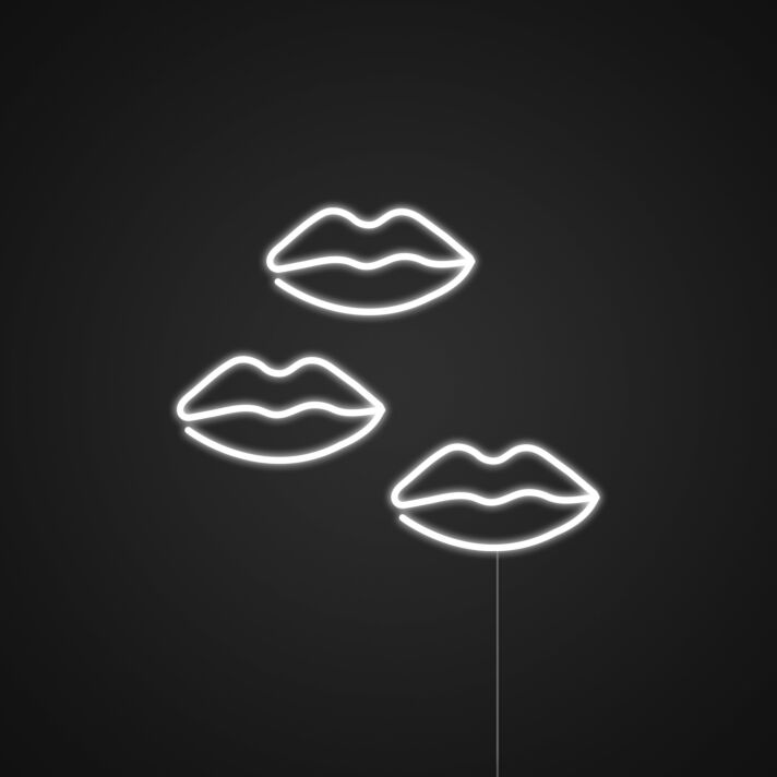 Colored Lips Neon Sign