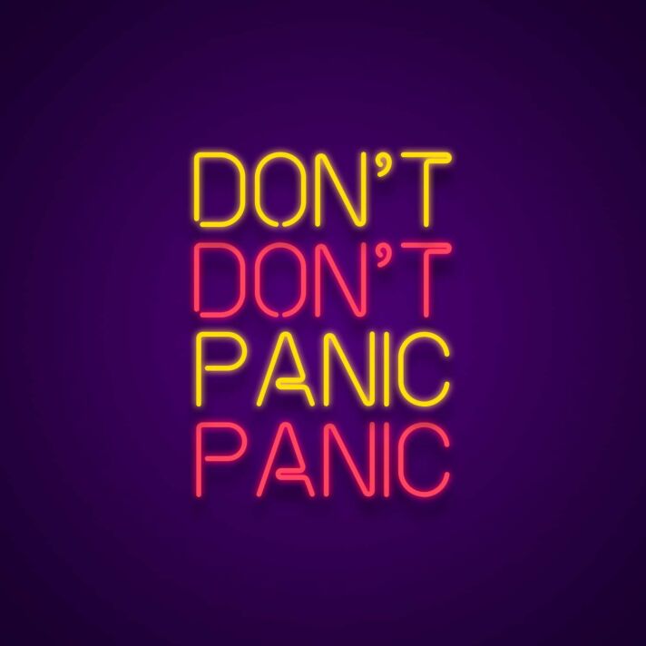 Dont Panic Neon Sign