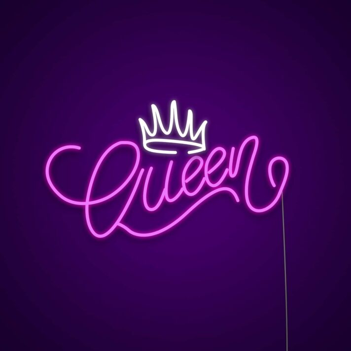 Queen Happy Mothers Day Neon Sign