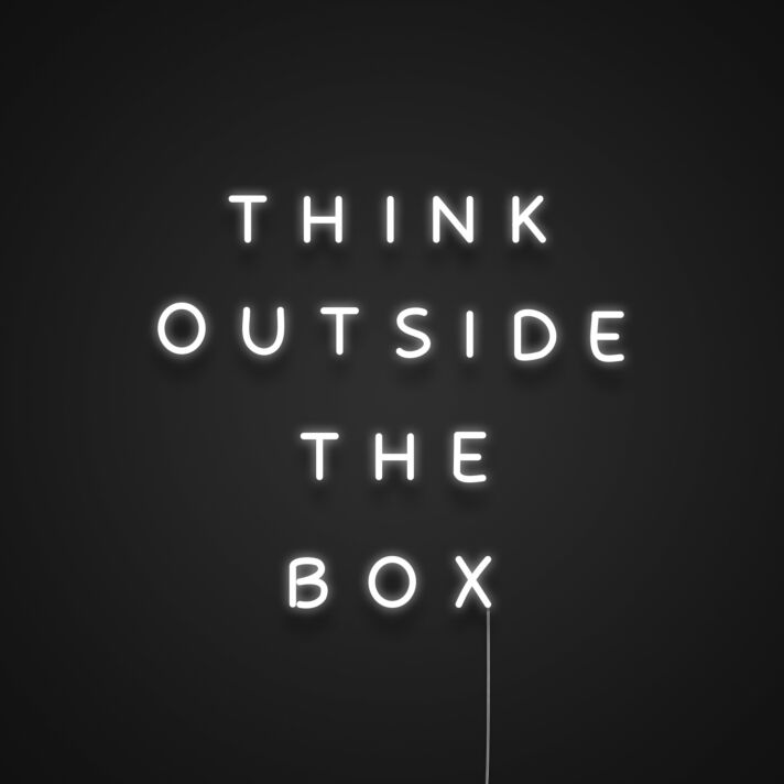 Think Outside The Box Neon Sign