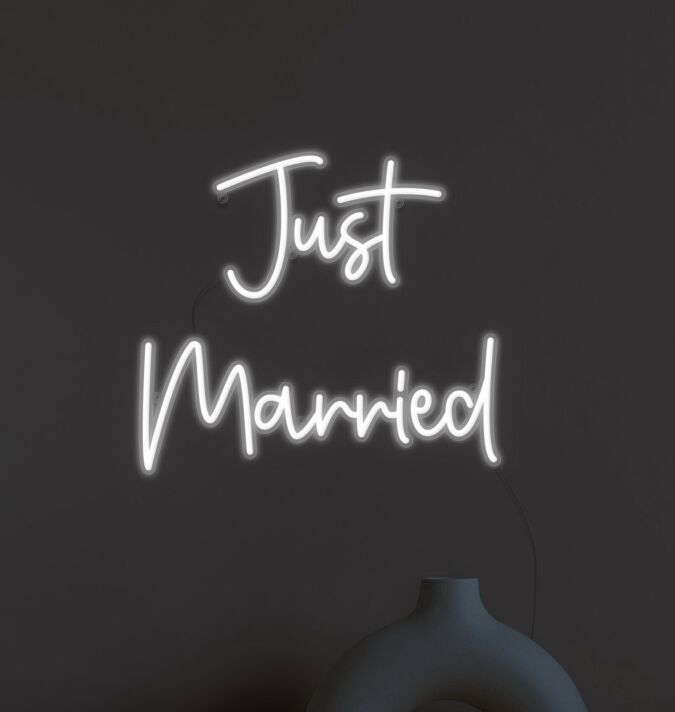 Just Married Neon Sign
