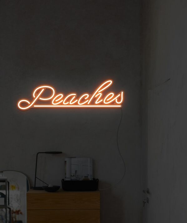 Peaches Neon Sign