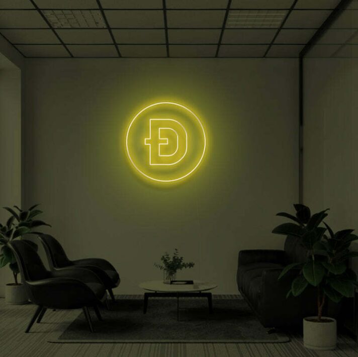 DOGE COIN" LED Neon Sign