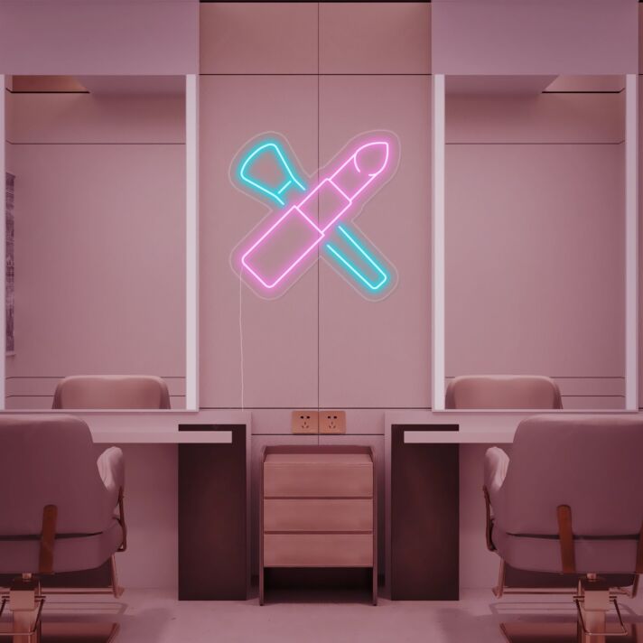 Makeup Brushes Neon Sign