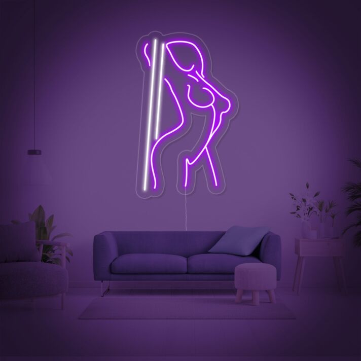 Pole Dance Girl Neon Sign