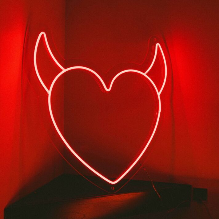 Evil Heart Neon Sign