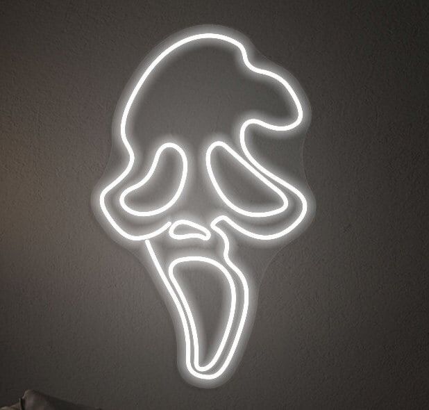 Scream Ghost Halloween Neon Sign