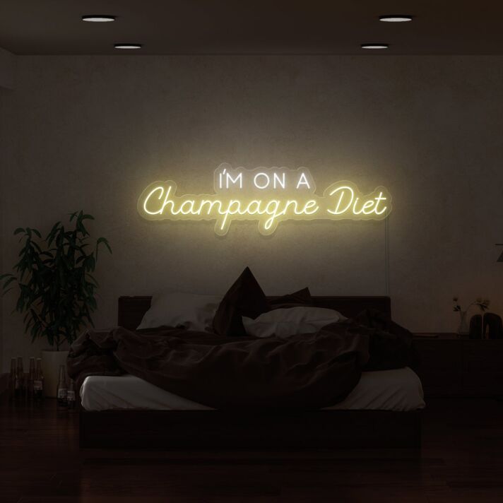 Champagne Diet Neon Sign