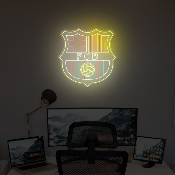 FCB Football Neon Sign