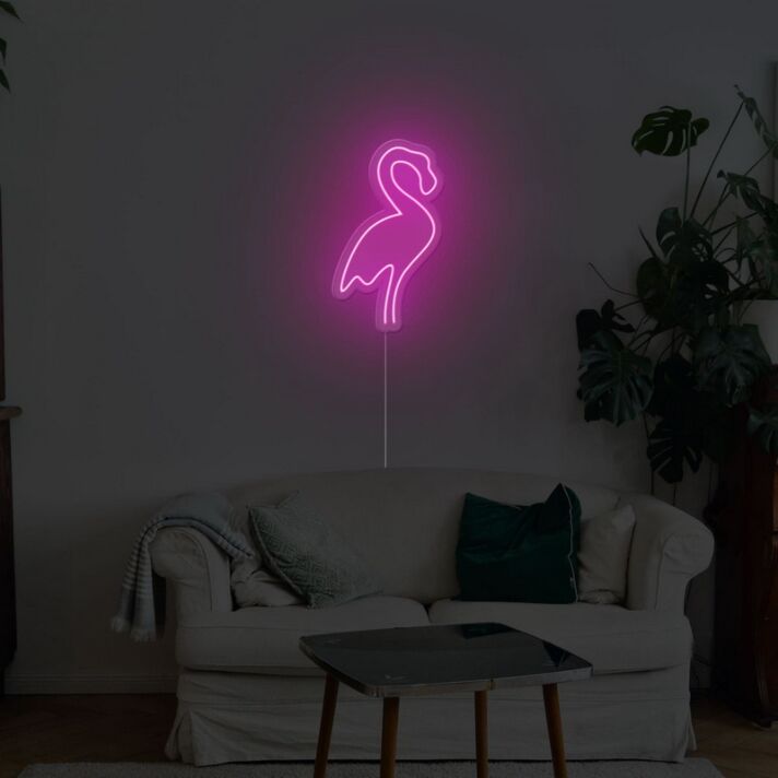Flamingo Minimalist Neon Sign