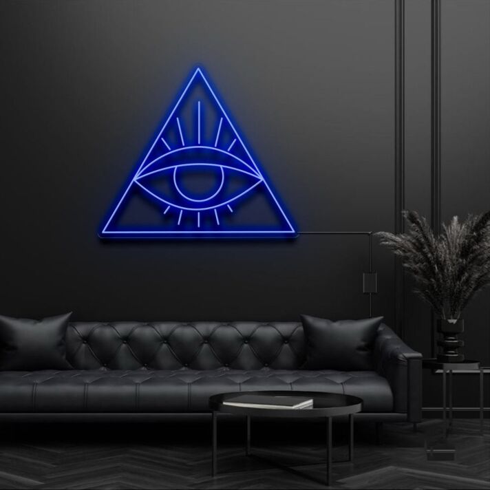 Eye In Pyramid Evil Eye Neon Sign