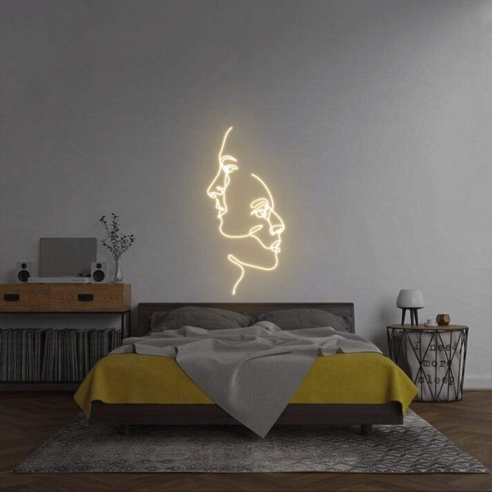 'Two Faces' Neon Sign