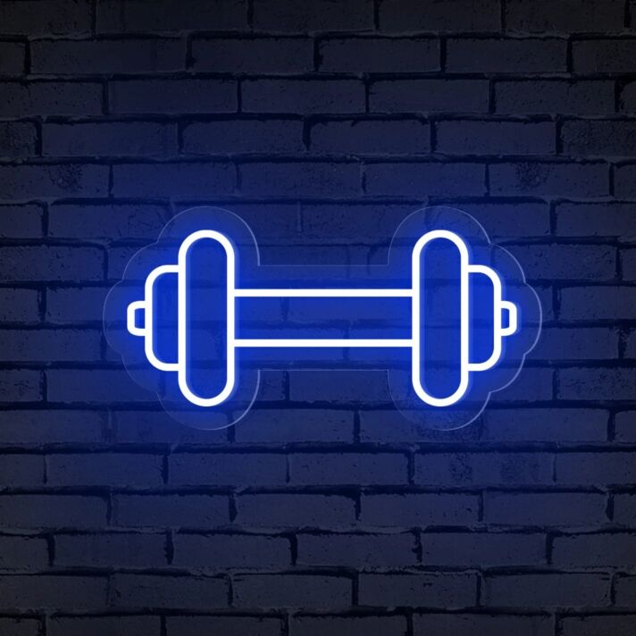 Gym Barbell Neon Sign