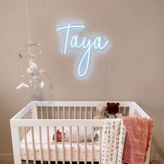 Taya Neon Name Signs Kids Room Wall Decor