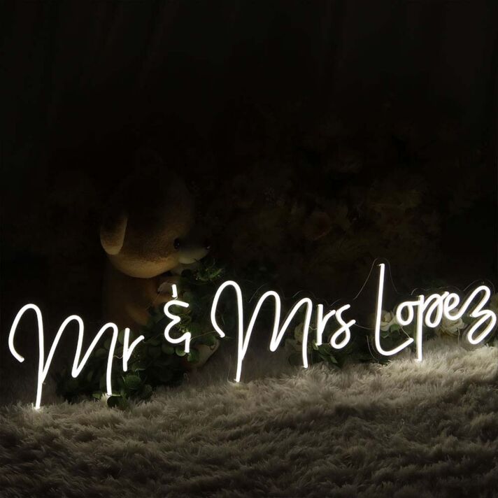 Mr And Mrs Lovers Neon Sign