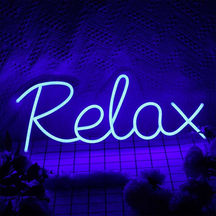 Relax Blue Neon Sign