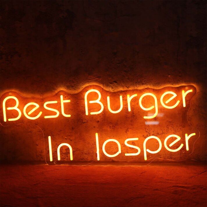 Best Burger In Jasper Neon Sign