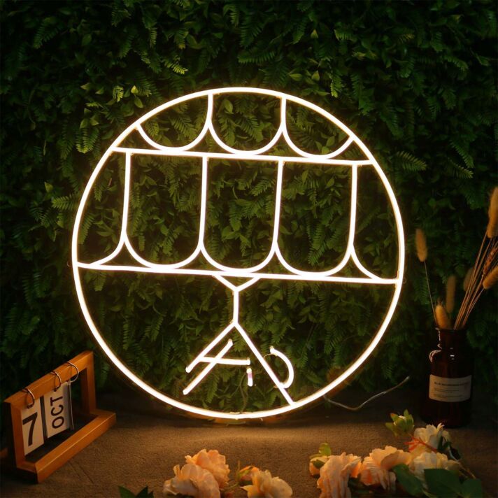 Abstract Geometric Circle Neon Sign