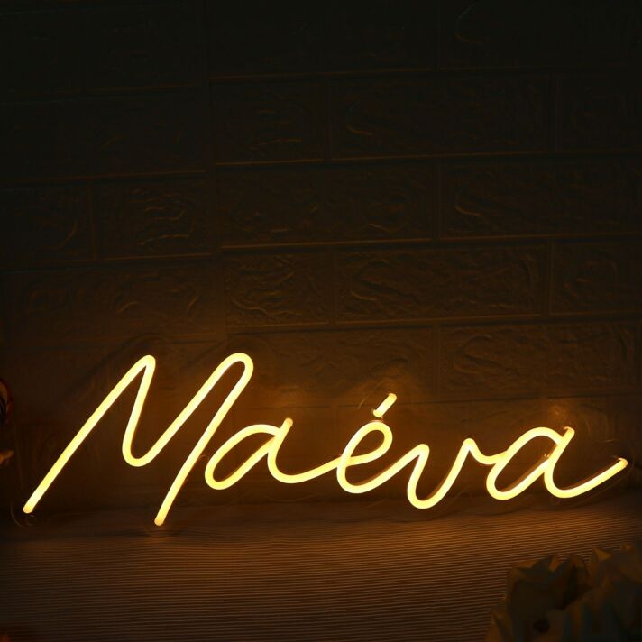 Maeva Yellow Neon Sign