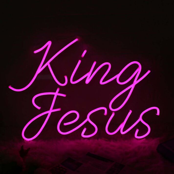 King Jesus Pink Custom Neon Sign