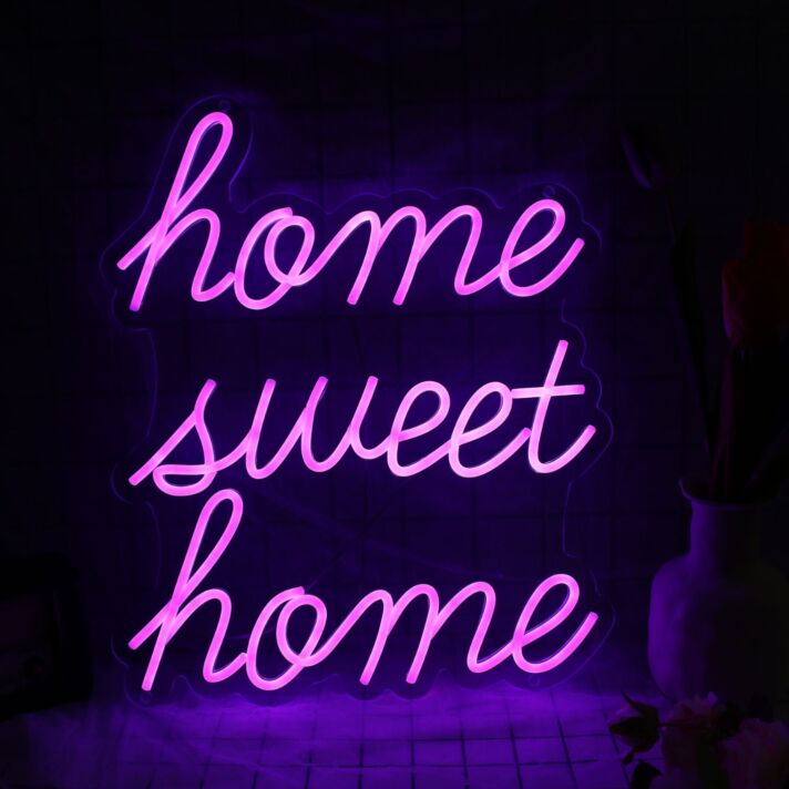 Home Sweet Home Pink Neon Sign