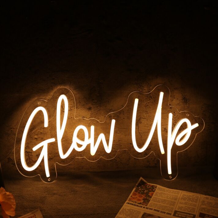 Glow Up Yellow Neon Sign