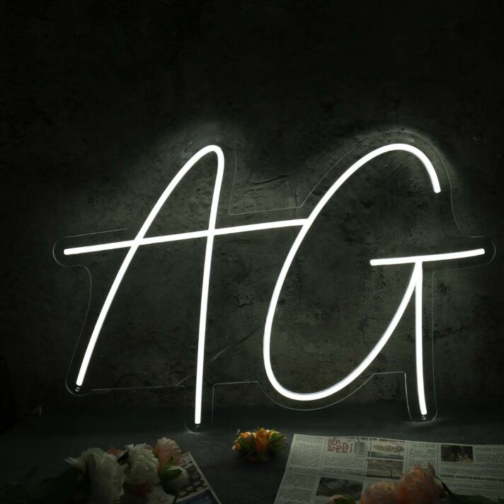 AG White Neon Sign