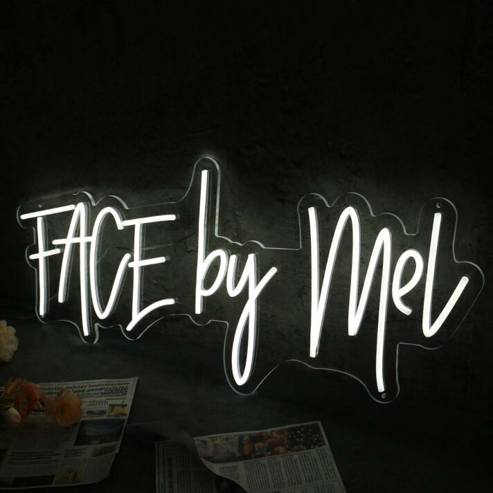 Face By Mel White Neon Sign