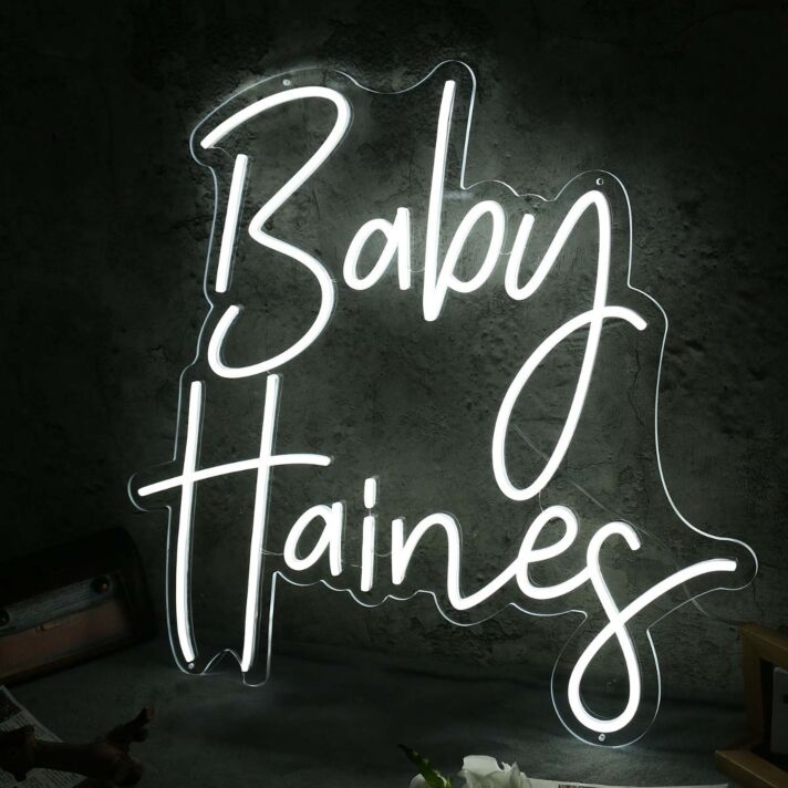 Baby Haines White Neon Sign