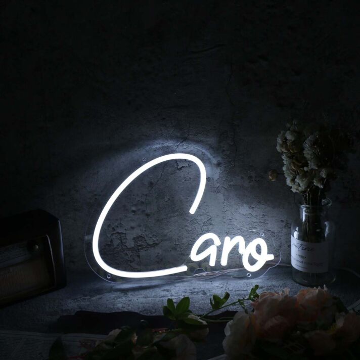 Caro White Neon Sign