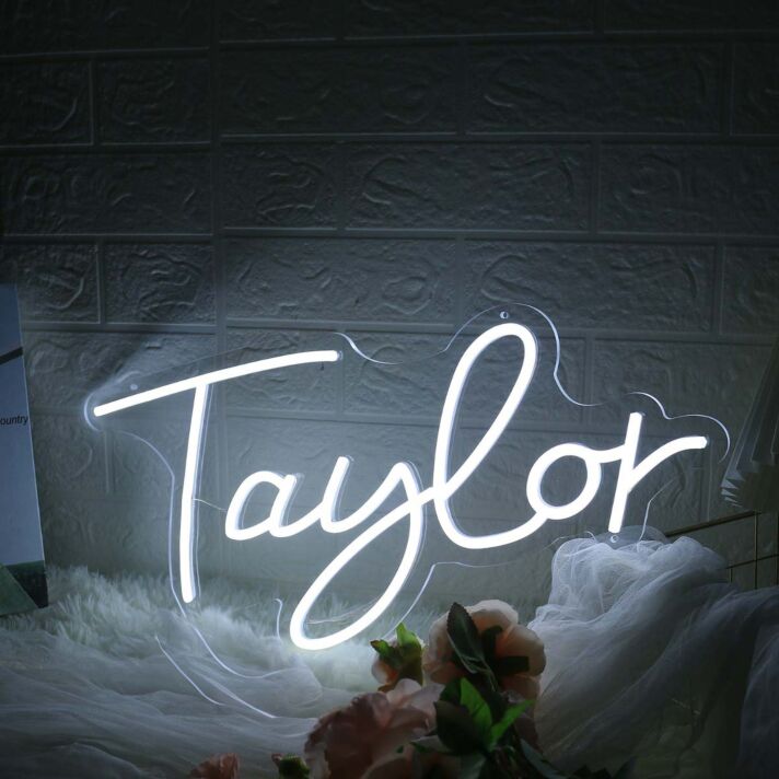 Taylor White Name Neon Sign