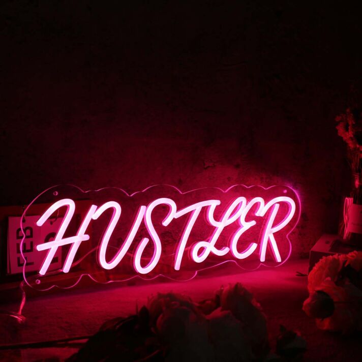 Hustler Red Custom Neon Sign