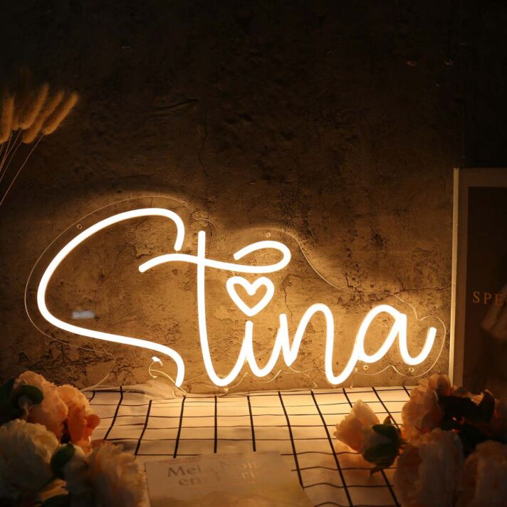 Stina Yellow Neon Sign