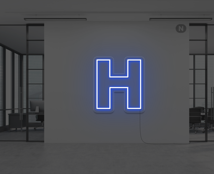 Neon Letter H