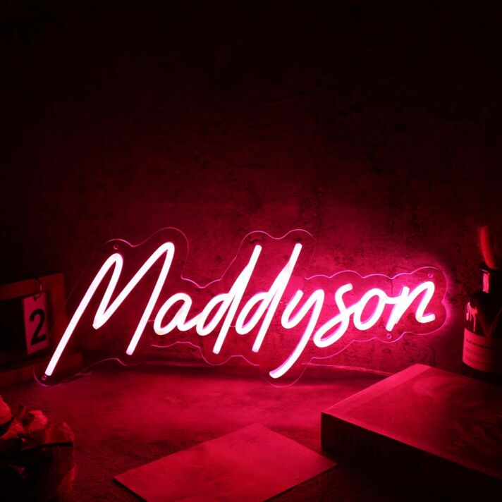 Maddyson Red Name Neon Sign