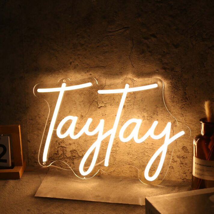 TayTay Yellow Neon Sign