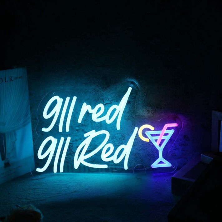 911 Red Custom Neon Sign