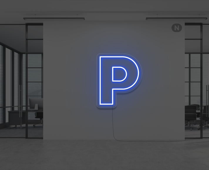 Neon Letter P